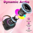Rikgyha Mini Karaoke Machine  Portable Bluetooth Speaker With 2 Black 