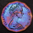 1979 Australia 50 Cents Gold  Purple  And Blue Toning  58-78 