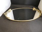 Vintage Stylebuilt Vanity Mirror Tray  Gold Tone Rope  tassel    19 X 10 5  