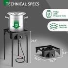 Propane 7 5w-22 5 Btu 1-3 Gas Burners Outdoor Cooker Stove Bbq Grill Us