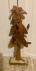 Primitive Wooden Christmas Tree 12    W  Wooden Bulb Garland Rustic Country Decor