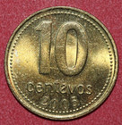 2005 Argentina  10 Centavos  National Arms -foreign Coin 18 2mm