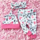 Newborn Toddler Baby Girls Clothes Romper Jumpsuit Bodysuit pants Outfits Set