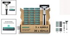 Stylish Matte Finish Shaver With 2 Blades   30 Replacements - For Sensitive Skin