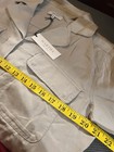 Martha Beige Cotton Twill Mechanic Coveralls Jumpsuit Zip-front Pockets