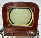 1950 T-1400 Philco Tube Type Tv  powers Up   Bakelite Antenna  Bank Note