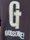 Vintage Godsome  Awesome God Navy Blue   White Shirt Size Xl Mens