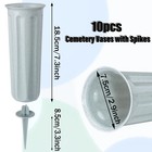 Cemetery Vases Memorial Flower Vase Plastic Flower Holders With Spikes For Flowe