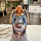 Jim Shore Cherish The Newborn King Angel Holding Snowglobe Heartwood Creek