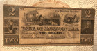 1800 s  2 Bank Of Jacksonville Florida Obsolete Note Unc Banknote