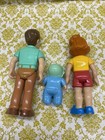 Little Tikes Grand Mansion Dollhouse Family Red Hair Girl  Dad   Green Hat Baby