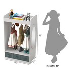 Open Armoire Closet Wardrobe Wood Kids Costume Organizer Rack Hanging Closet