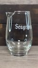 Vintage Seagrams Glass Martini Pitcher Barware
