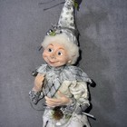 Robert Stanley Christmas Pixie Elf Posable 36    Doll Silver   White Winking