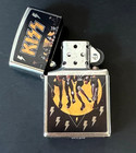 Zippo Windproof Street Chrome Lighter With The Group Kiss  49959  New In Box