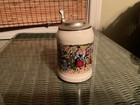 Pewter Beer Mug In Collectible German Lidded Steins