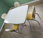 Vintage Walter Of Wabash Chrome   Formica 1950 s Dinette Table   4 Chairs 