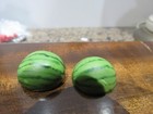 Dollhouse Miniature Two Watermelon Halves   1 12