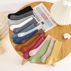 Baby Boys Girls Knee High Long Socks Casual Solid Cotton Breathable Stripe Soft