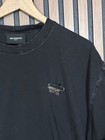 The Kooples T Shirt 4   Xl Black Boxy Cropped Tee Safety Pin Accent Short Sleeve