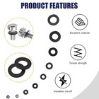 900 Pcs Nylon Flat Washer Assortment Kit M2 To M12 Black Plastic 9 Sizes