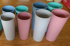 Vtg Lot 8 Tupperware Tumbler Cups Tumblers Glasses Pastel Usa 2 Sizes New Nos
