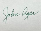 John Agar Autograph Signed Card Wwii War Movie 8x10 Photo John Wayne Co-star