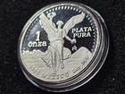      1986-mo Mexico Libertad Un Onza Silver Mexican Proof 1 Oz Coin W capsule Only