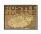  Hustle Football Vintage Sports Sepia Wall Art  11 X 14l  X 11w  Grey Framed