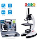Amscope 120x-1200x 52-pcs Kids Beginner Microscope Stem Kit With Metal Body 