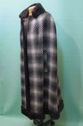 Gorgeous Cape Vintage Cloak Vintage Tweed Check Fur Virgin Wool Fur