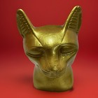 Ancient Egyptian Goddess Bastet Statue  Gold Leaf Plated 4 75 