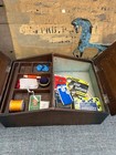 Vintage 1930s Wooden Sewing Box   Sewing Accessories With Lift Out Tray