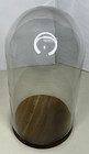 Ikea Harliga Glass Dome Cloche Display Case Apx 10 5  With Wood Base X 5 5 