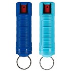 Police Magnum Oc Keychain Pepper Spray Self Defense 1 Blue 1 Teal Molded  50oz