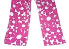 Girls Mini Boden Floral Capri Pants 8 9 Pink White Daisy Jeans Beach Tropical