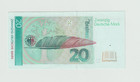 Zwanzig German Banknote Deutsche Mark 1993 Paper Vtg 20 Currency Bundesbank Aqua