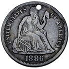Brooklyn Bridge  c-k  Silver Love Token On 1886 Seated Liberty Dime