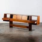Mid Century Modern Headboard Bed Full Floating Nightstand Milo Baughman Glenn Ca