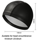 Pu Swimming Cap Men Women Waterproof Durable Swim Pool Hat Water Sports Head Cap