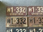 Rare 1930 1931 1932 Ohio License Plate Plates Pair Run All Same Number Wow 