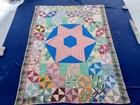 Antique Beautiful Crazy Handmade Patchwork Quilts Size 83x62  Inches