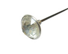 Antique Hatpin Clear Glass Solitaire Charles Horner Silver