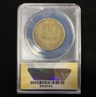 1928 Columbia 50 Centavos Lazareto Leper Colony Coin - Anacs Graded Vf30