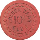 Golden Bank Club Casino Reno Nevada 10 Cent Chip 1952