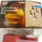 Walco Vintage Santa Face Christmas Ornament Kit Sequins Beads Push Pin Nos Nip