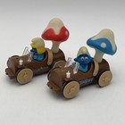 Vintage 1983 Smurf Slot Cars Talbot Smurfette Mushroom Race Car Lot