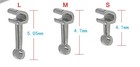 10pcs Dental Orthodontic Crimpable Hook Long Short Medium Stop Stainless Steel