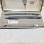 Vtg Cross Gray Ballpoint Pen   0 5mm Mechanical Pencil Set 210105 New With Box