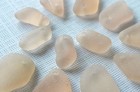 12 Pcs Rare Pastel Pink Beach Sea Glass For Jewelry  End Drilled